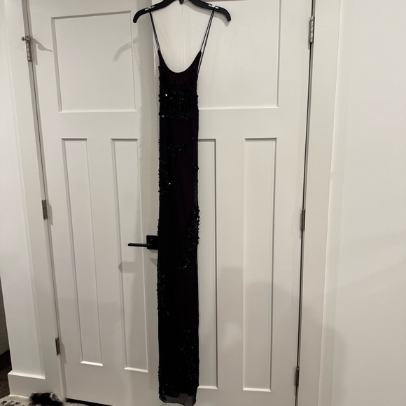 Rimini Dresses & Skirts - Rimini Black and Purple Sequin Spaghetti Strap Maxi Dress, Size 2